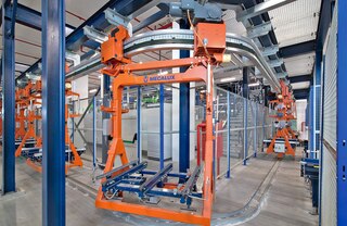 Strujni krugovi električnog jednotračnog sustava mogu se prilagoditi karakteristikama svakog skladišta